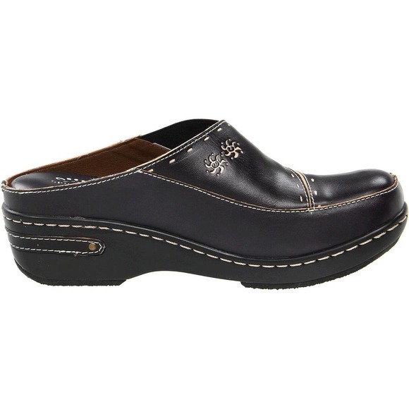 L'Artiste by Spring Step Womens Chino Leather Clog -- Black NEW - Picture 4 of 7